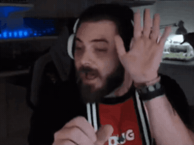 Bearded Man Wearing Headphones And Bug Shirt GIF