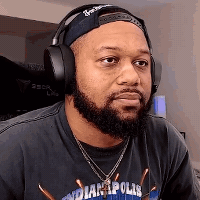 Bearded Man Wearing Headphones And Hat GIF