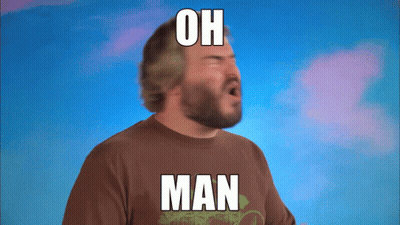 Bearded Man Wearing Oh Man Shirt GIF
