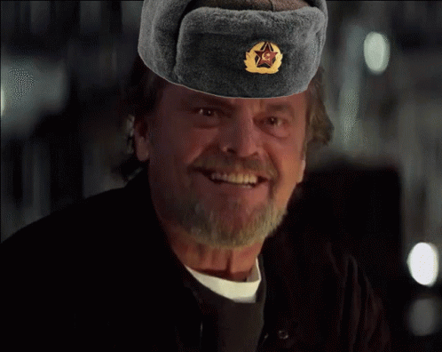 Bearded Man Wearing Russian Hat GIF