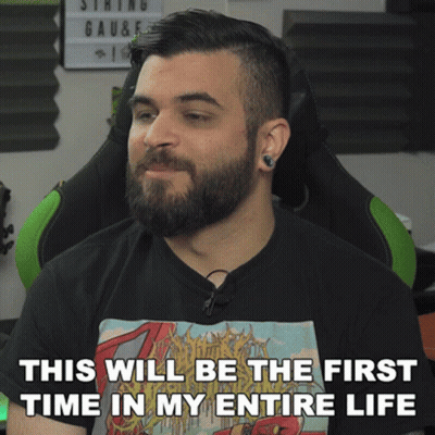 Bearded Man Wearing Shirt This Will Be The First Time In My Entire Life GIF