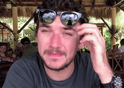 Bearded Man Wearing Sunglasses And Watch GIF