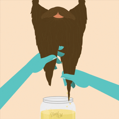 Bearded Man With Beard Oil Jar