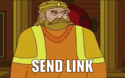 Bearded Man With Crown Says Send Link GIF