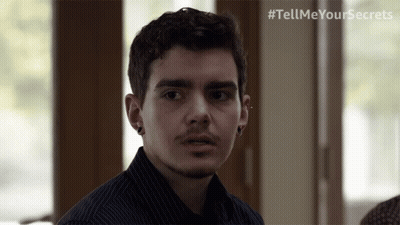 Bearded Man With Ear Piercings Tell Me Your Secrets GIF