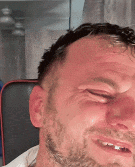 Bearded Man With Eyes Closed GIF