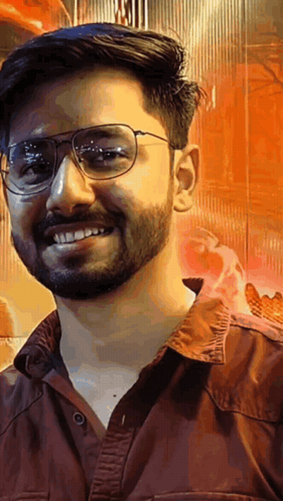 Bearded Man With Glasses And Red Shirt GIF