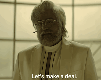 Bearded Man With Glasses Saying Let's Make A Deal GIF