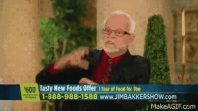 Bearded Man With Glasses Talking About Tasty New Foods On TV GIF