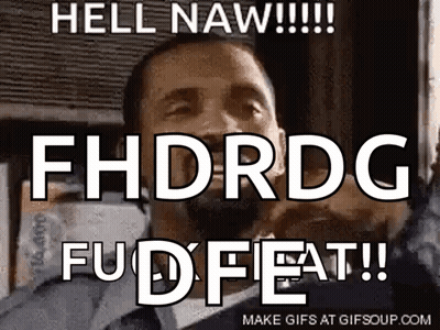 Bearded Man With Gun And Sign Hell Naw Fhdrdg Fud Feat GIF