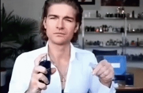 Bearded Man With Hands In Air Funny Face GIF