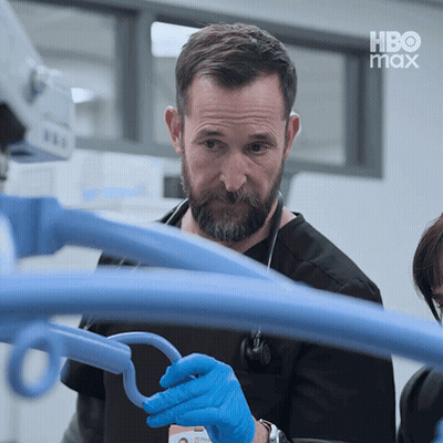 Bearded Man With HBO Max Name Tag GIF