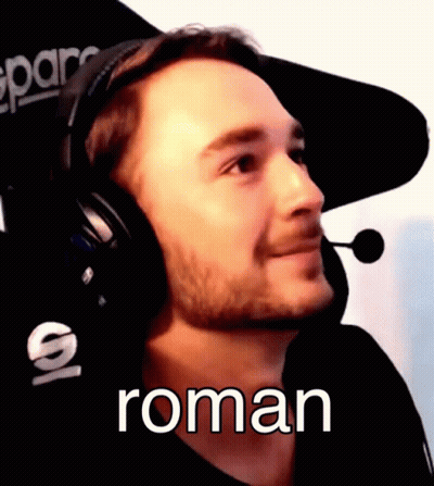 Bearded Man With Headphones And Hat Saying Roman GIF