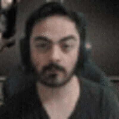 Bearded Man With Headphones And Microphone GIF
