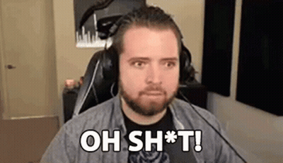 Bearded Man With Headphones Saying Oh Shit GIF
