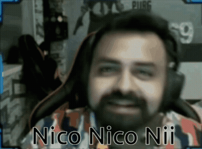 Bearded Man With Headphones Says Nico Nico Ni GIF