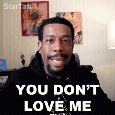 Bearded Man With Headphones Says You Don't Love Me GIF