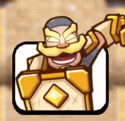 Bearded Man With Mustache Holding Shield And Sword GIF