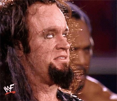 Bearded Man With Piercing And WWE Logo GIF