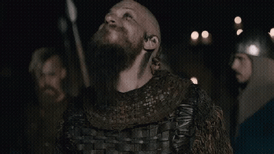 Bearded Man With Ragnarok Forehead Tattoo GIF