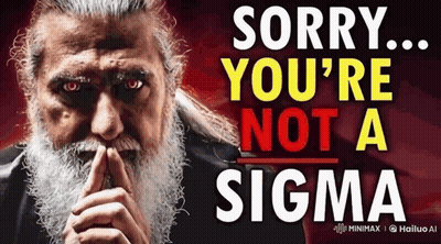 Bearded Man With Red Eyes Sorry You're Not A Sigma GIF