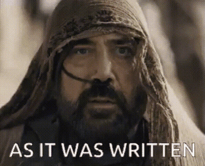 Bearded Man With Scarf Says As It Was Written GIF