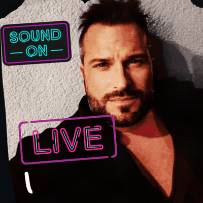Bearded Man With Sound On Live Sign GIF