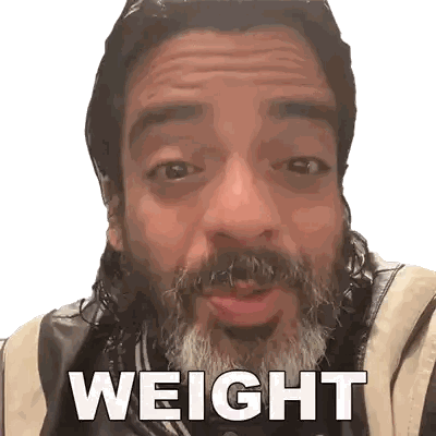 Bearded Man With Weight Text Sticker
