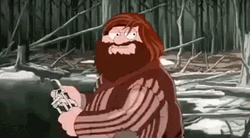 Bearded Peter Griffin Meme In Forest GIF