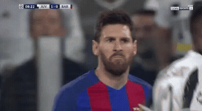 Bearded Soccer Player In Multicolored Jersey GIF