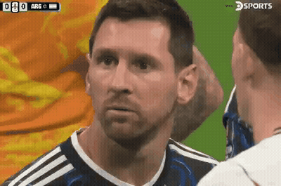 Bearded Soccer Player Talking To Another Player GIF