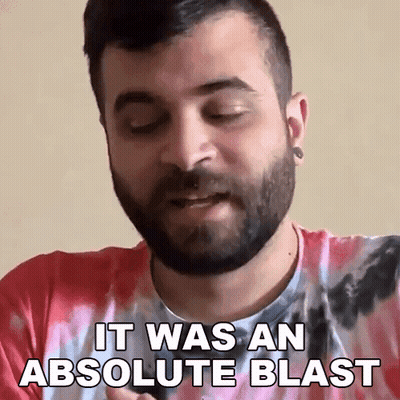 Bearded Tie Dye Man Says Absolute Blast GIF