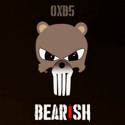 Bearish Logo With Punisher Skull GIF