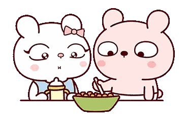 Bears Eating Cereal Sticker