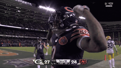 Bears Player Celebrating Touchdown GIF