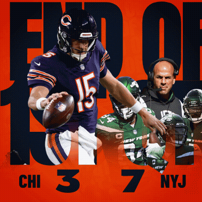 Bears Player Number 15 Holding Football GIF