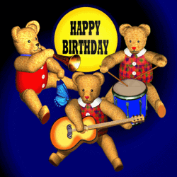 Bears Playing Music Birthday Celebration GIF