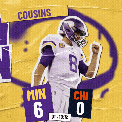 Bears Vs Vikings Football Poster GIF