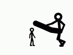 Beat Down Stick Figure GIF