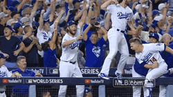 Beat La Dodgers Bench Celebrating GIF