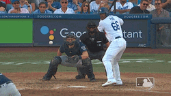 Beat La Dodgers Yasiel Puig Hitting Ball GIF