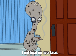 Beat Up Roger Explaining American Dad GIF