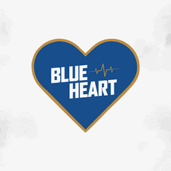 Beating Blue Heart GIF