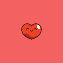Beating Heart Cute Smiling Love Cartoon  GIF