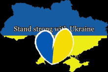 Beating Heart Over The Map Of Ukraine GIF