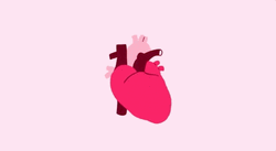 Beating Heart Pastel Colored Animation GIF