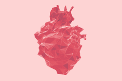 Beating Heart Pastel Geometric Animation GIF
