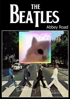 Beatles Abbey Road Poster With Dog GIF