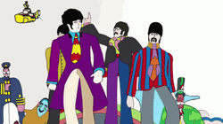 Beatles Animation Polychromatic Mobile Art GIF