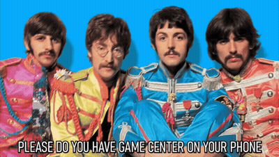 Beatles Asking About Game Center GIF